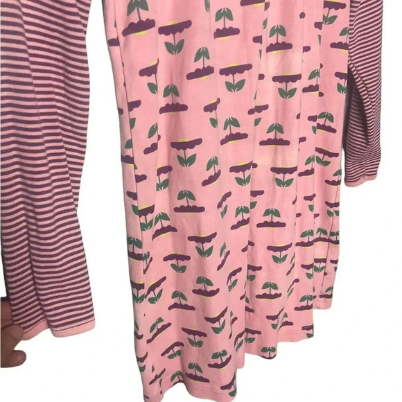 Hanna Andersson Girls Size 130 / US 8 Purple Floral Dress Long Sleeve Cotton - Picture 4 of 8